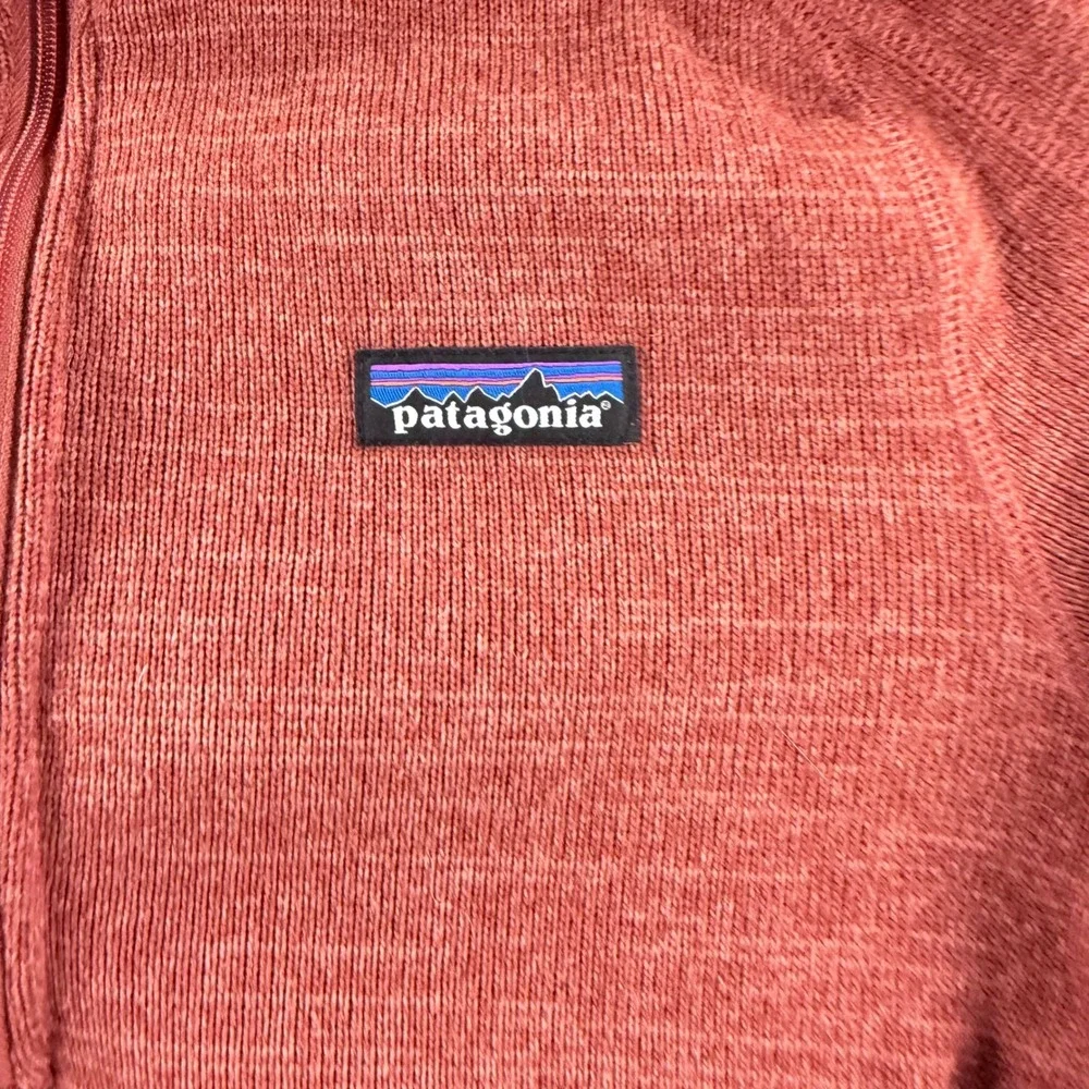 Patagonia Better Sweater Quarter Zip Pullover Fleece Hiking Mens Small Orange